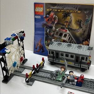 LEGO Spider-Man Train Rescue #4855 Complete with Manual